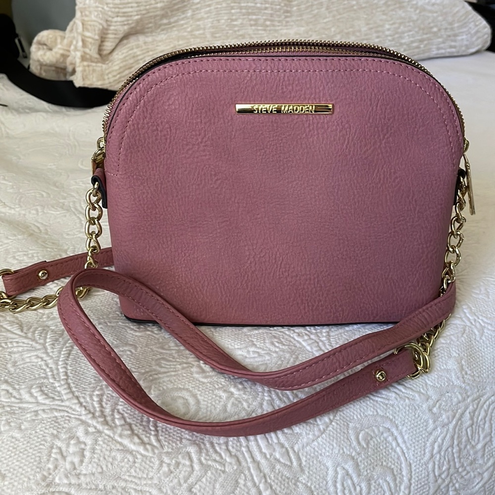 Steve Madden Gold Chain people’s Leather Crossbody Designer Bag Purse